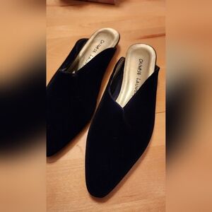 Chinese Laundry Black Velvet Slip-On Shoes